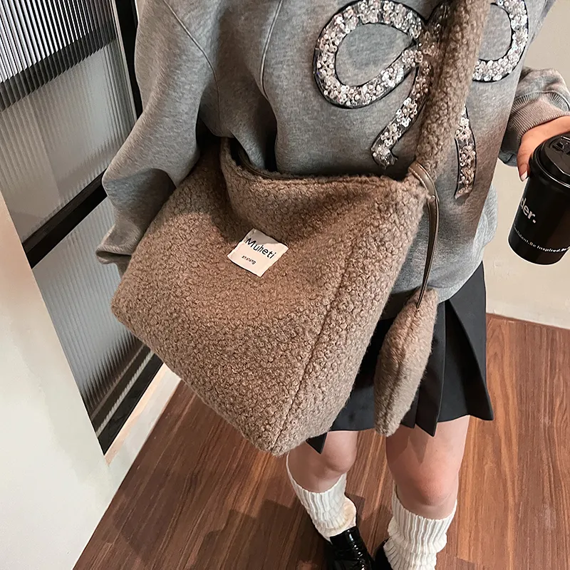 KARUISHA Canvas Crossbody Bag Canvas Bag Women's Brown/Black-34