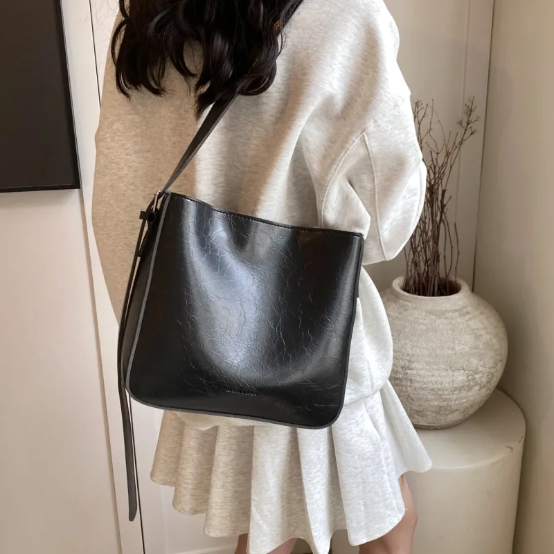 KARUISHA PU Bucket Bag, Crossbody Bag, Shoulder Bag Women's White/Silver/Black/Pink-11
