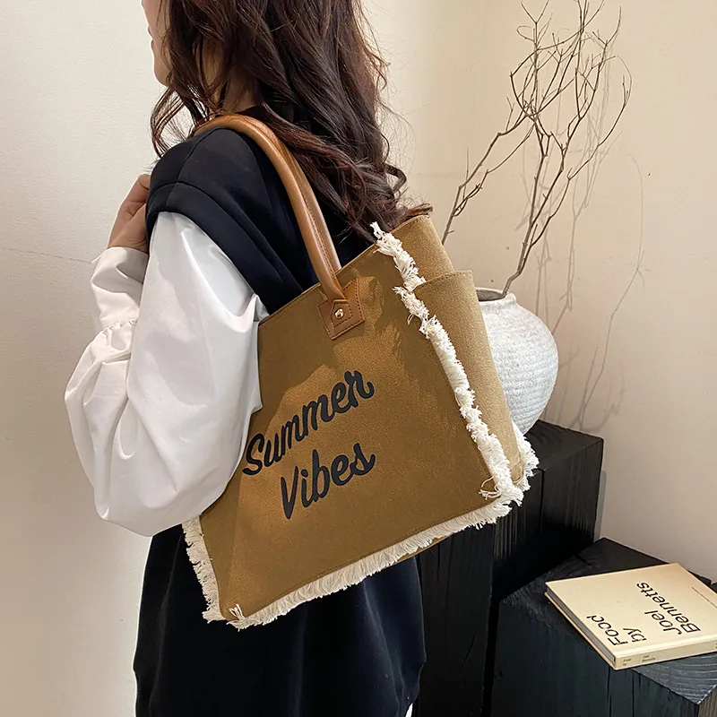 KARUISHA Canvas Canvas Bag Tote Handbag Women's Multicolor-11