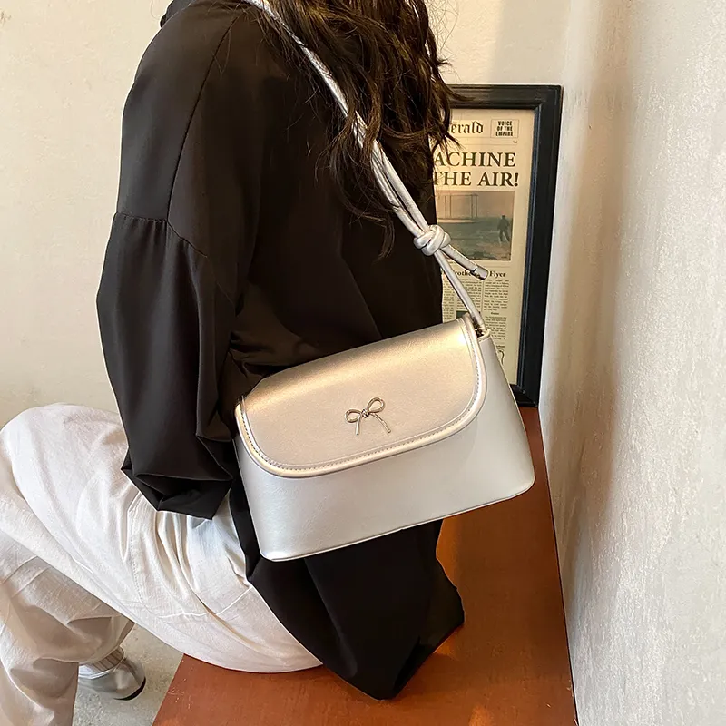 KARUISHA PU Shoulder Bag Women's White/Silver/Brown/Black/Pink-6