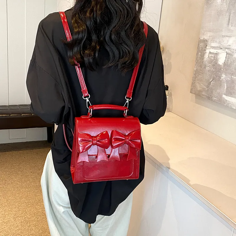 KARUISHA PU Carry Backpack Women's Silver/Black/Red/White-3
