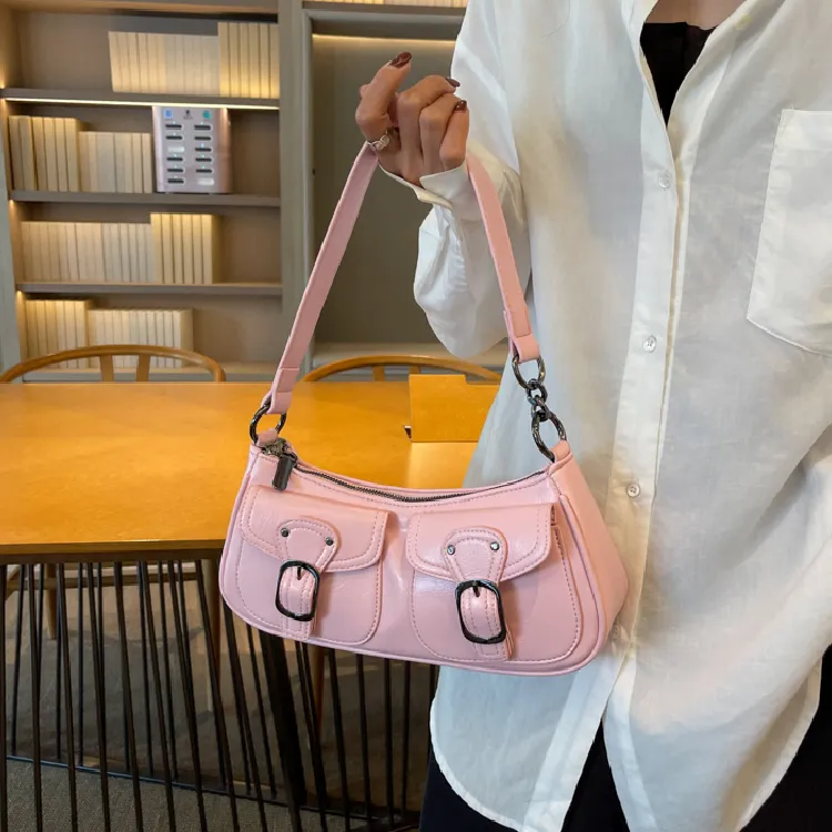 KARUISHA Pu Crossbody Handbag Shoulder Bag Regular Women's Black Coffee Brown Pink Silver White-11