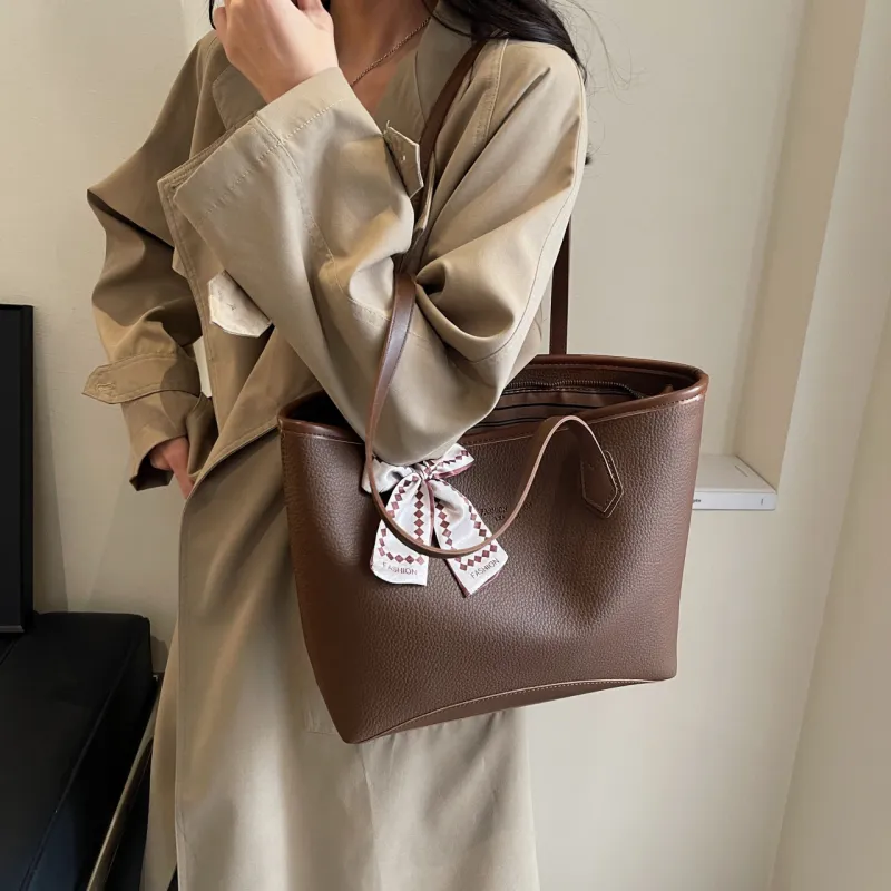 KARUISHA PU Handbag, Shoulder Bag Regular Women's Black/Khaki/Ecru/Coffee-19