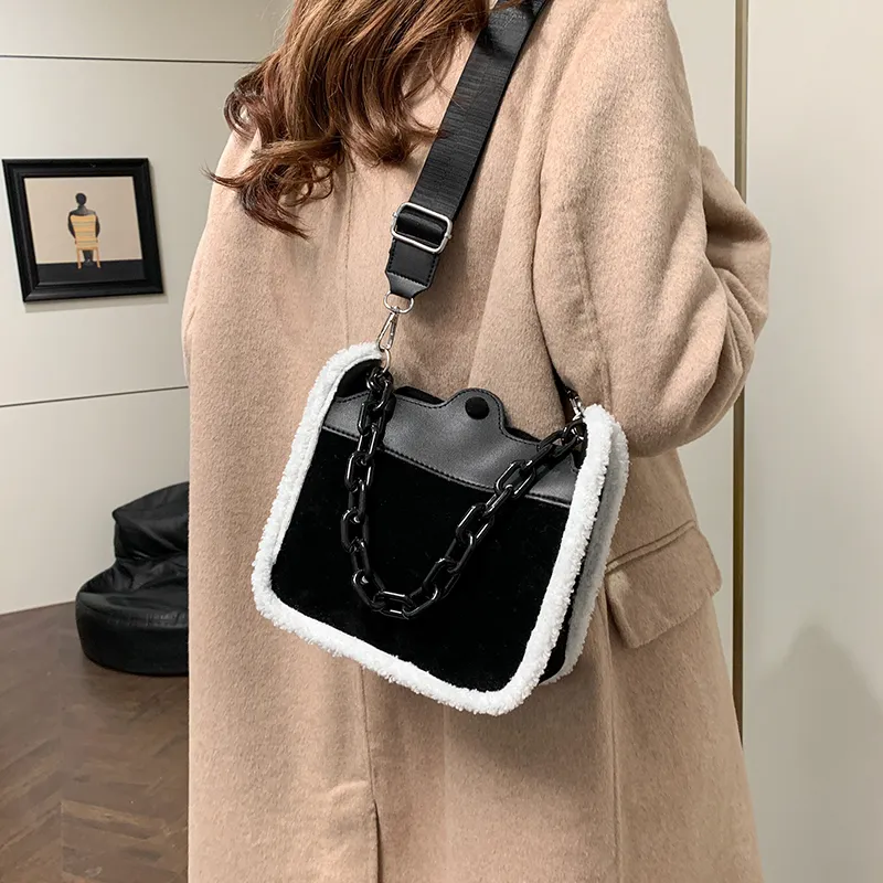 KARUISHA PU Shoulder Bag Crossbody Bag Women's Coffee Black Red-9