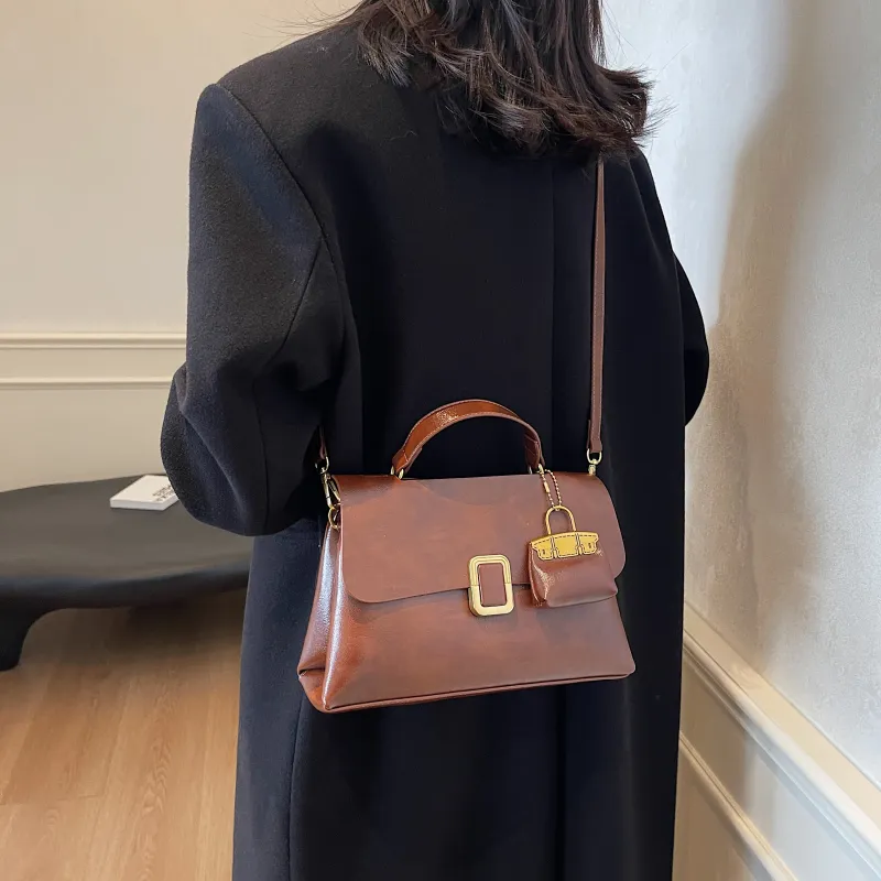 KARUISHA PU Handbag Shoulder Bag Crossbody Bag Women's Black Brown Coffee Burgundy Green-9