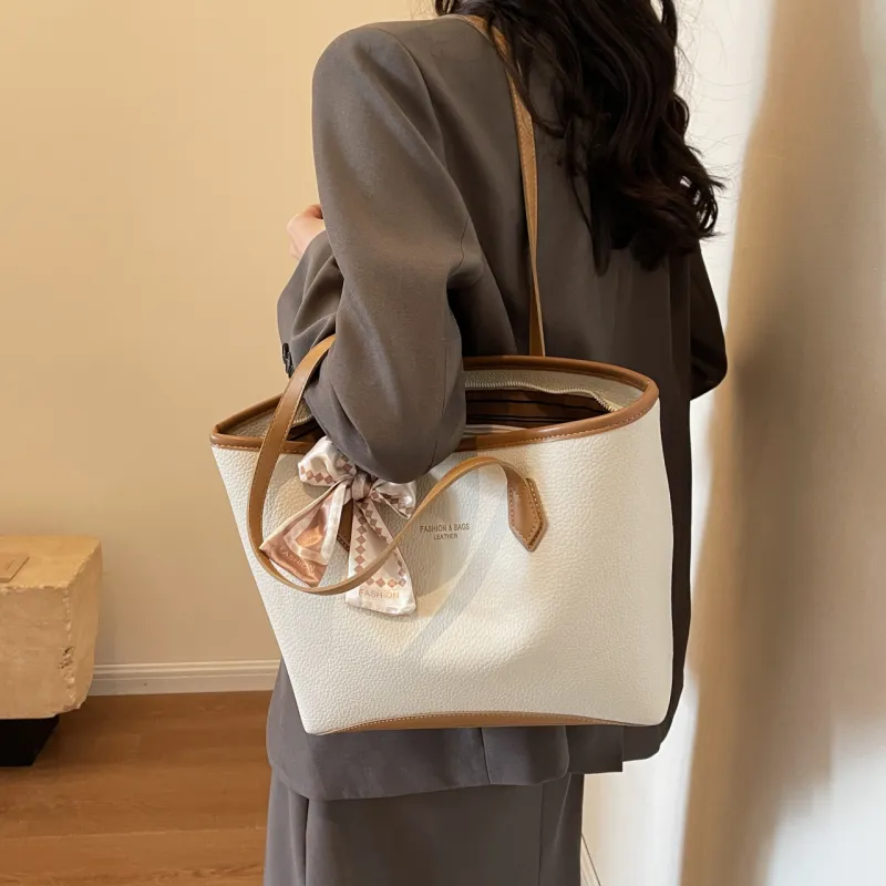 KARUISHA PU Handbag, Shoulder Bag Regular Women's Black/Khaki/Ecru/Coffee-14