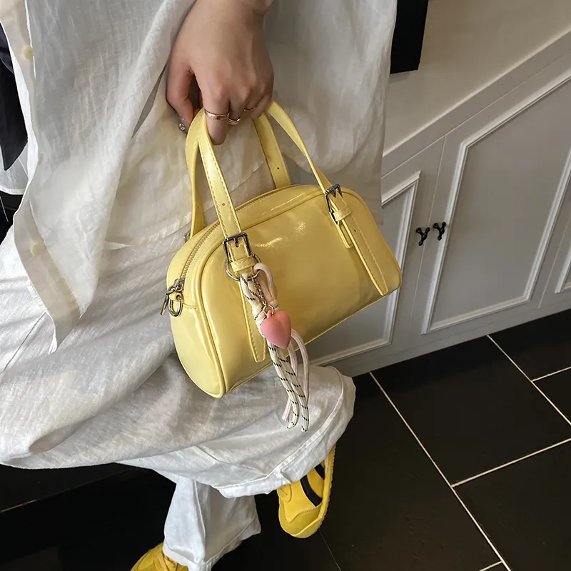 KARUISHA PU Shoulder Bag, Crossbody Bag, Handbag Women's White/Yellow/Blue/Black-5