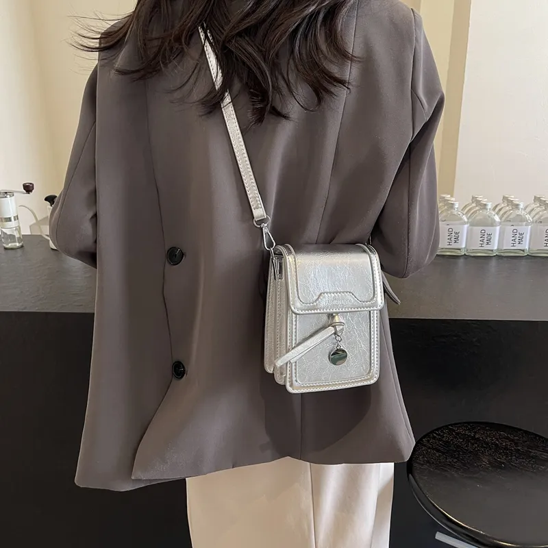 KARUISHA Pu Shoulder Bag, Crossbody Bag Regular Women's Silver/Black/White/Rose Gold-2