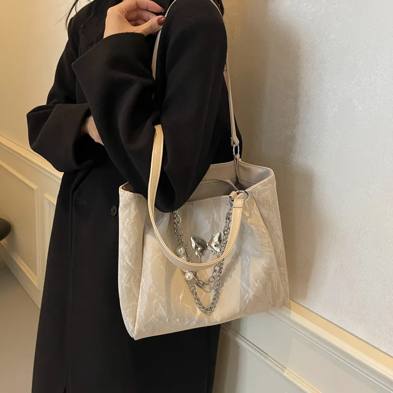 KARUISHA Pu Handbag Shoulder Bag Women's Black Ecru Silver Coffee-24