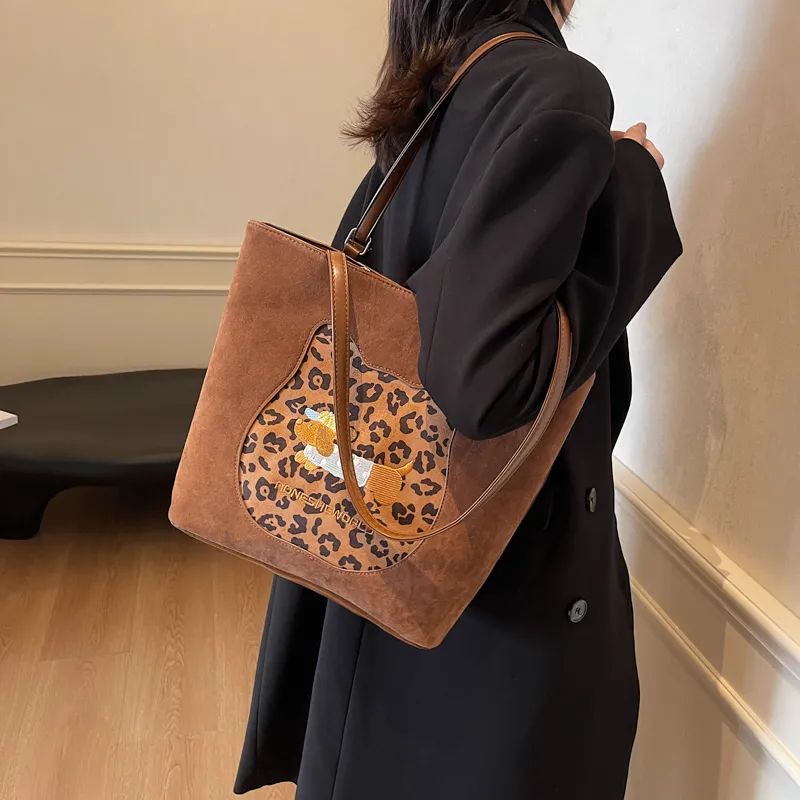 KARUISHA Leather Velvet Tote Bag Shopping Bag Shoulder Bags Regular Women's Multicolor-12