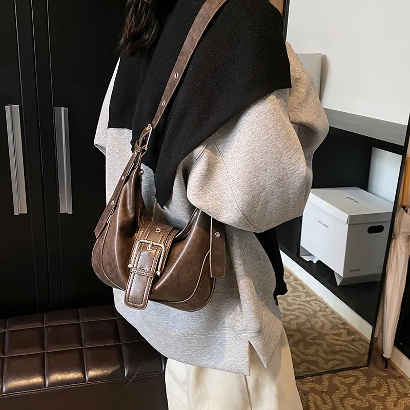 KARUISHA PU Shoulder Bag, Crossbody Bag Women's Brown/Coffee/Yellow Brown/Black-6