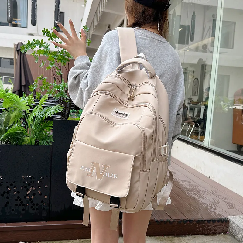 KARUISHA Oxford Backpack Women's Black/Purple/Green/Khaki/Blue/Pink-18