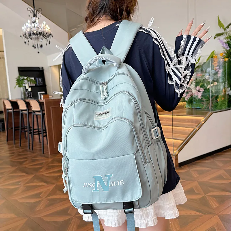 KARUISHA Oxford Backpack Women's Black/Purple/Green/Khaki/Blue/Pink-13