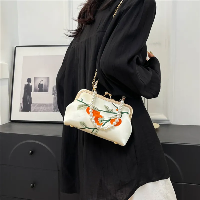 KARUISHA Silk Handbag Shoulder Bag Women's-4