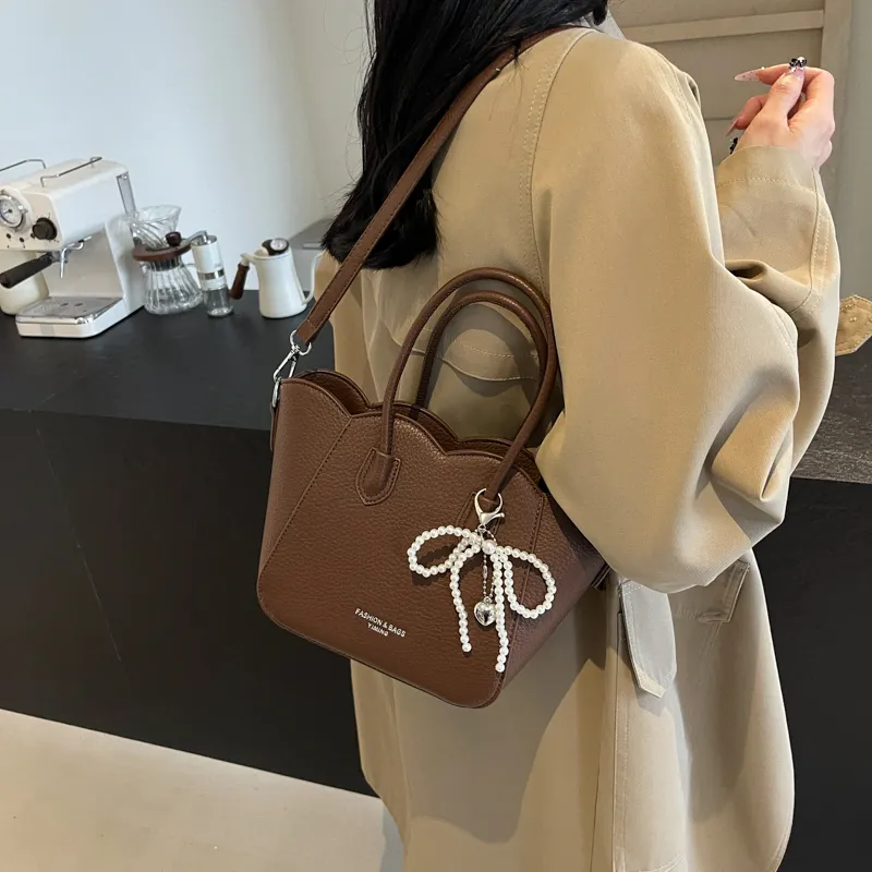 KARUISHA PU Shoulder Bag, Crossbody Bag, Handbag Regular Women's Ecru/Coffee/Silver/Burgundy/Black-6