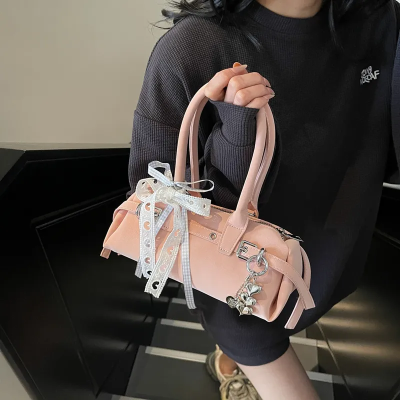 KARUISHA PU One Shoulder Handbag Women's Ecru/Blue/Pink/Black-9