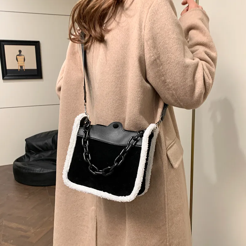 KARUISHA PU Shoulder Bag Crossbody Bag Women's Coffee Black Red-10