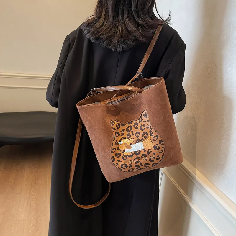 KARUISHA Leather Velvet Tote Bag Shopping Bag Shoulder Bags Regular Women's Multicolor-9