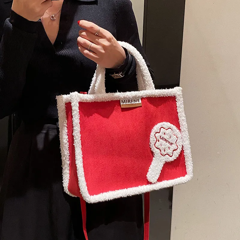 KARUISHA Faux Fur Shoulder Bag Crossbody Bag Handbag Women's Multicolor-11