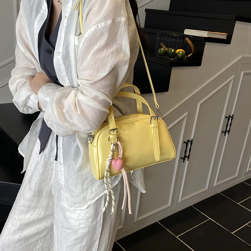 KARUISHA PU Shoulder Bag, Crossbody Bag, Handbag Women's White/Yellow/Blue/Black-6