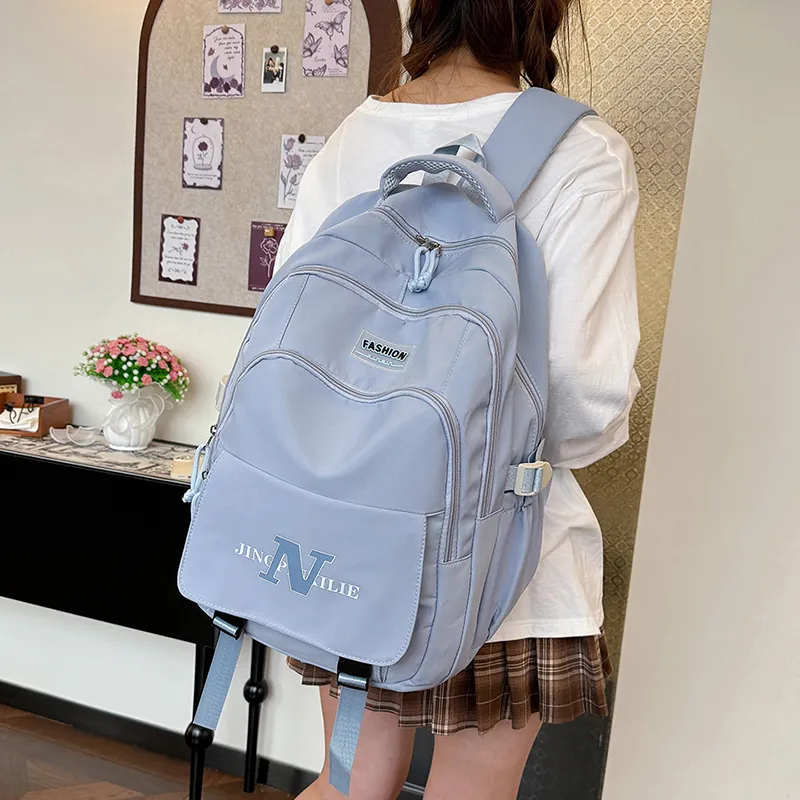 KARUISHA Oxford Backpack Women's Black/Purple/Green/Khaki/Blue/Pink-27