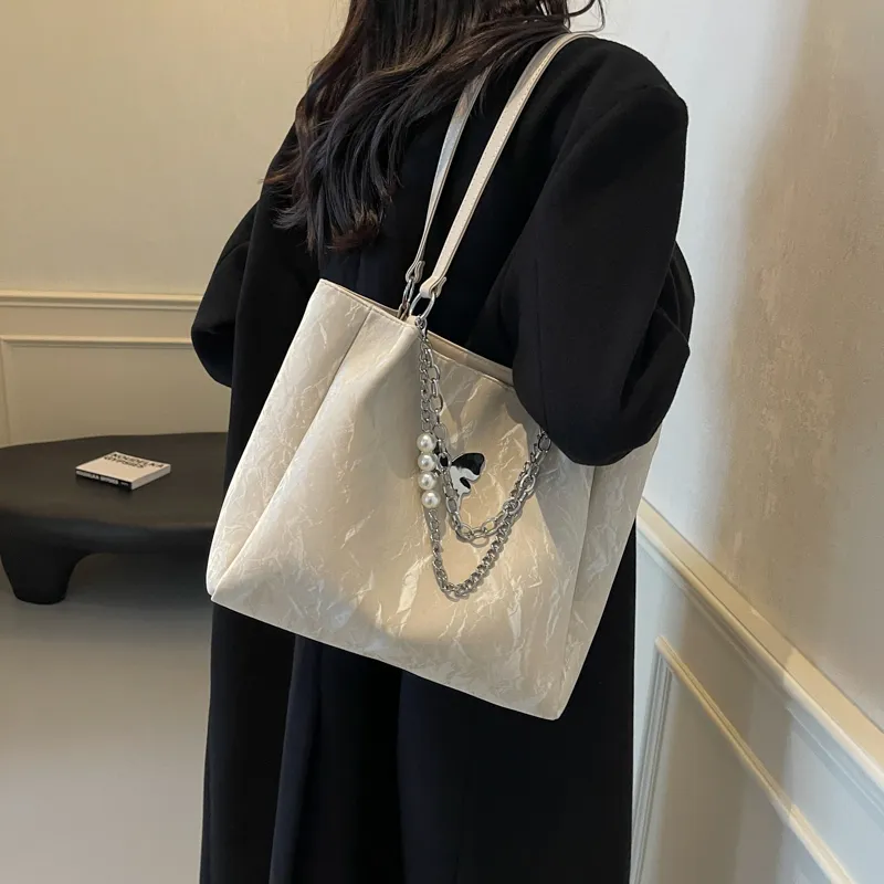 KARUISHA Pu Handbag Shoulder Bag Women's Black Ecru Silver Coffee-27