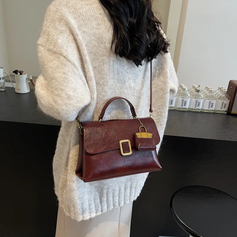 KARUISHA PU Handbag Shoulder Bag Crossbody Bag Women's Black Brown Coffee Burgundy Green-23