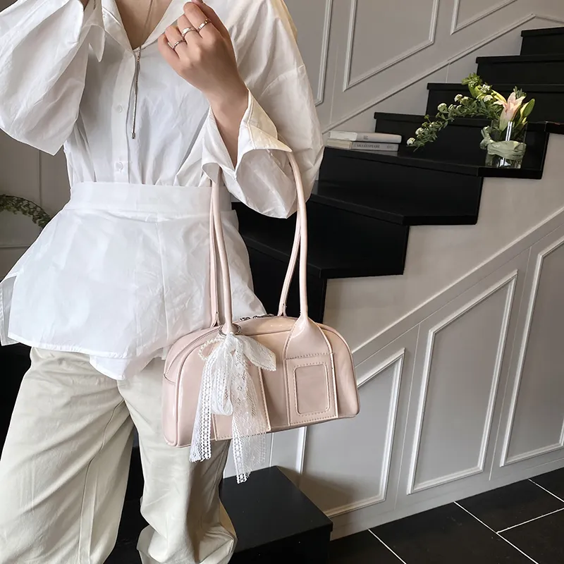 MOM'S HELPER PU Shoulder Bag Women's White/Blue/Pink/Black-9