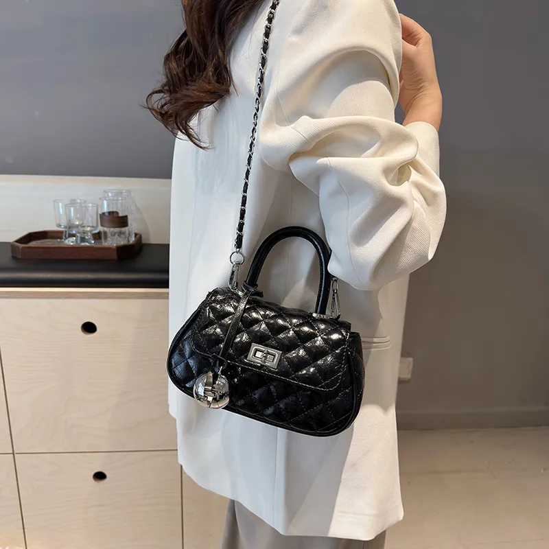 KARUISHA PU Crossbody Bag, One Shoulder Handbag Women's Dazzling Color Silver, Black, White-12