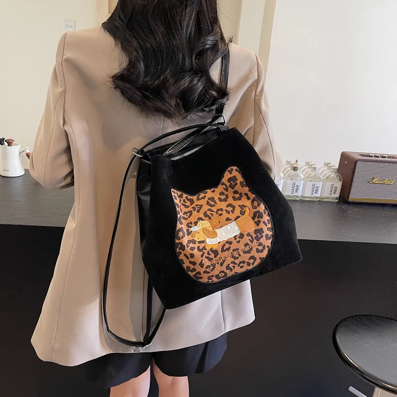 KARUISHA Leather Velvet Tote Bag Shopping Bag Shoulder Bags Regular Women's Multicolor-1