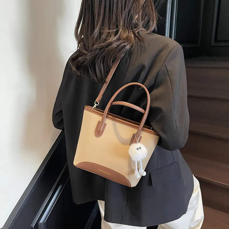 MOM'S HELPER PU Crossbody One Shoulder Handbags Regular Women's Ecru/Black/Khaki/Coffee-1
