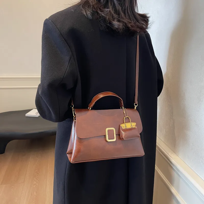 KARUISHA PU Handbag Shoulder Bag Crossbody Bag Women's Black Brown Coffee Burgundy Green-10