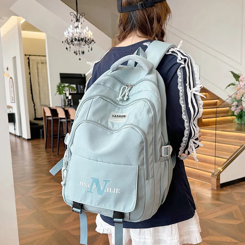 KARUISHA Oxford Backpack Women's Black/Purple/Green/Khaki/Blue/Pink-15