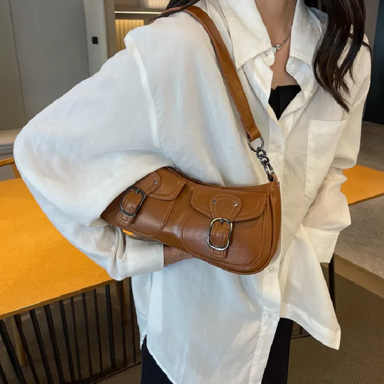 KARUISHA Pu Crossbody Handbag Shoulder Bag Regular Women's Black Coffee Brown Pink Silver White-7