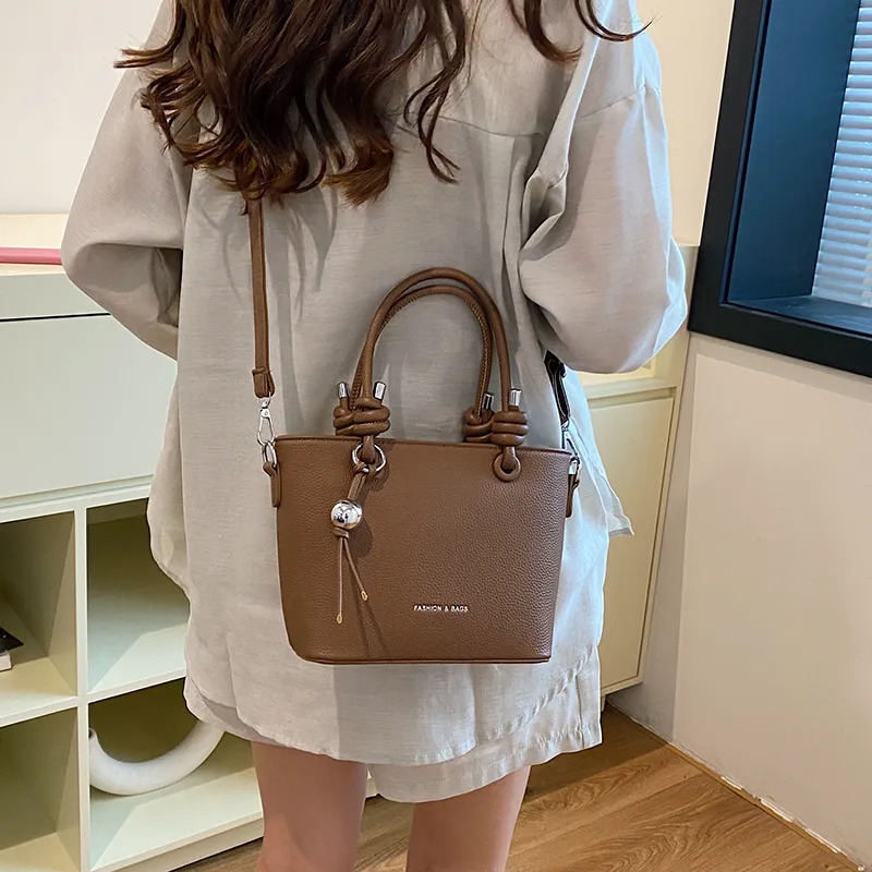 KARUISHA PU One Shoulder Handbag Women's White/Brown/Black/Caramel/Pink/Khaki-6