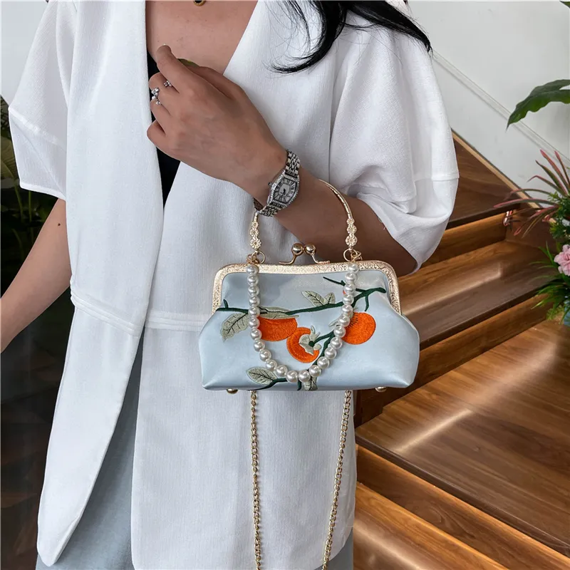 KARUISHA Silk Handbag Shoulder Bag Women's-20