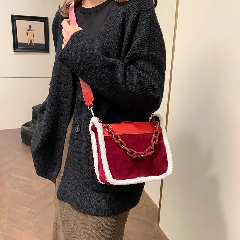 KARUISHA PU Shoulder Bag Crossbody Bag Women's Coffee Black Red-13