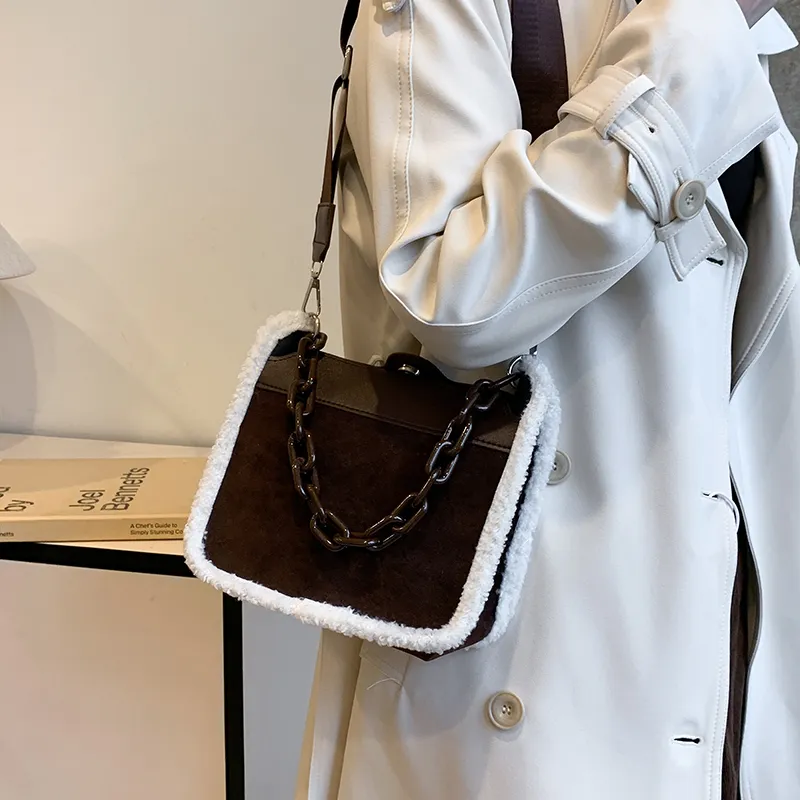 KARUISHA PU Shoulder Bag Crossbody Bag Women's Coffee Black Red-1