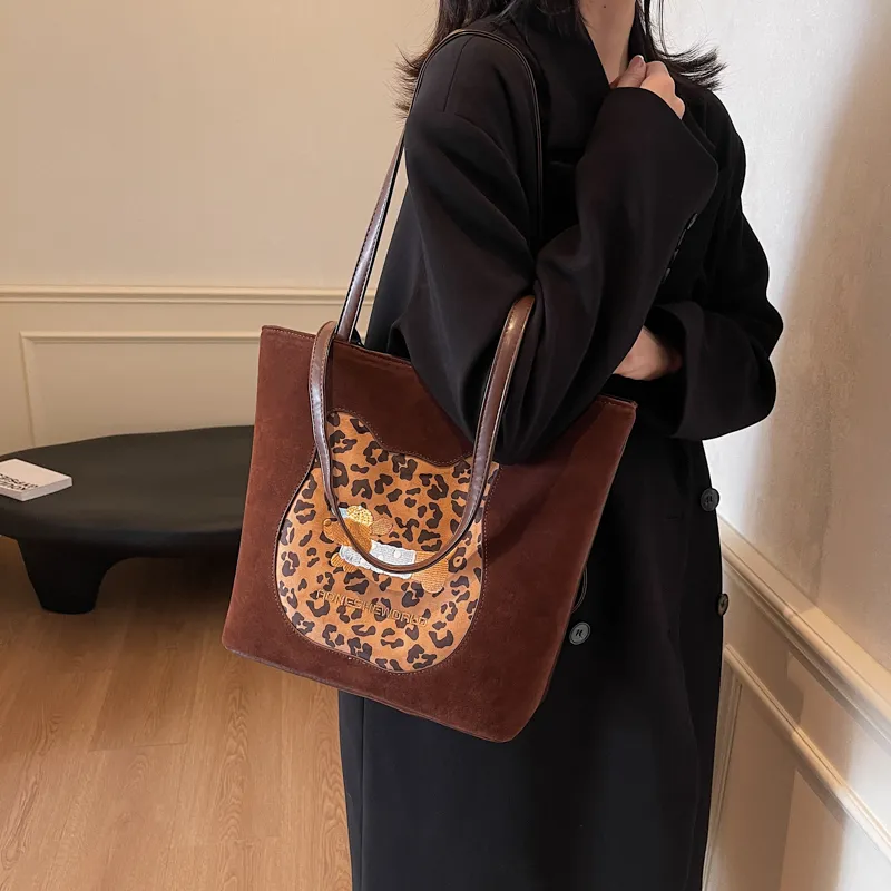 KARUISHA Leather Velvet Tote Bag Shopping Bag Shoulder Bags Regular Women's Multicolor-21