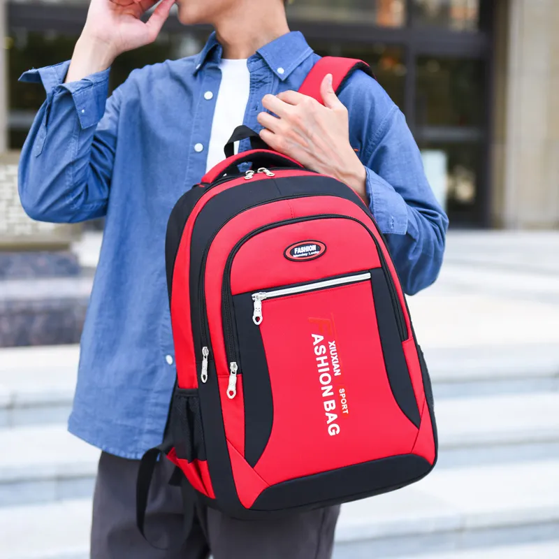 KARUISHA Oxford Backpack Men's Black/Red/Blue/Gray-6