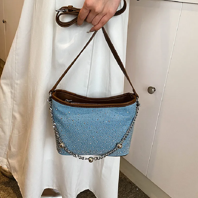 KARUISHA Denim Shoulder Bag Women's-6