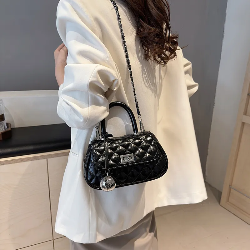 KARUISHA PU Crossbody Bag, One Shoulder Handbag Women's Dazzling Color Silver, Black, White-13