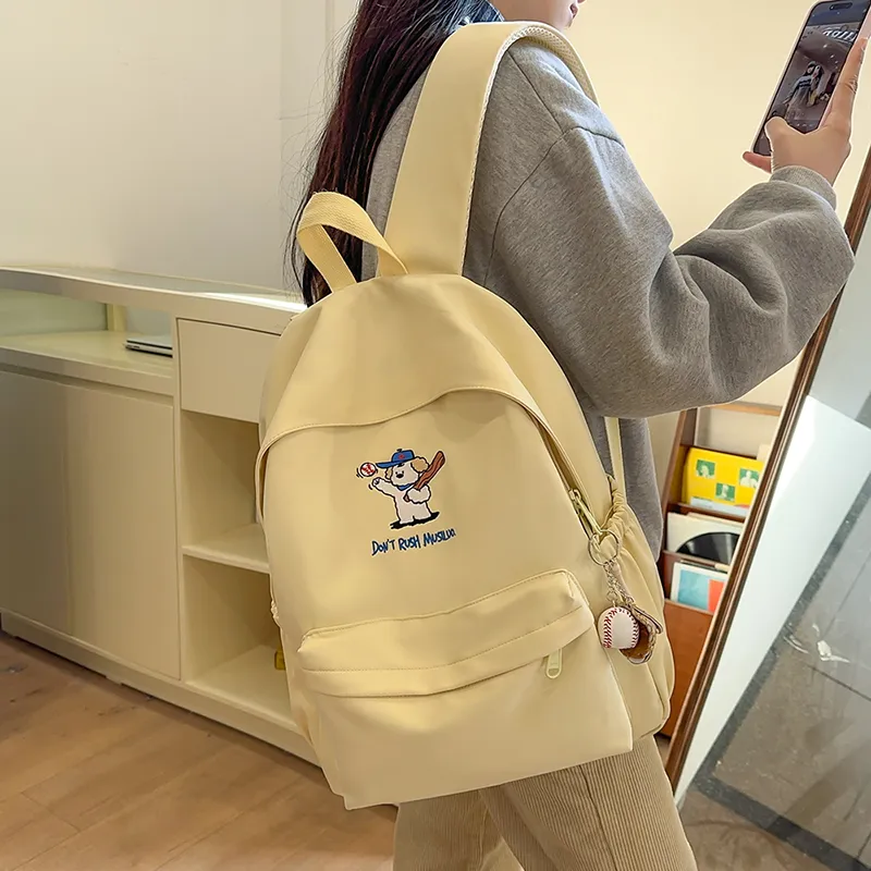 MOM'S HELPER Nylon Backpack Large Size Women's Multicolor-6