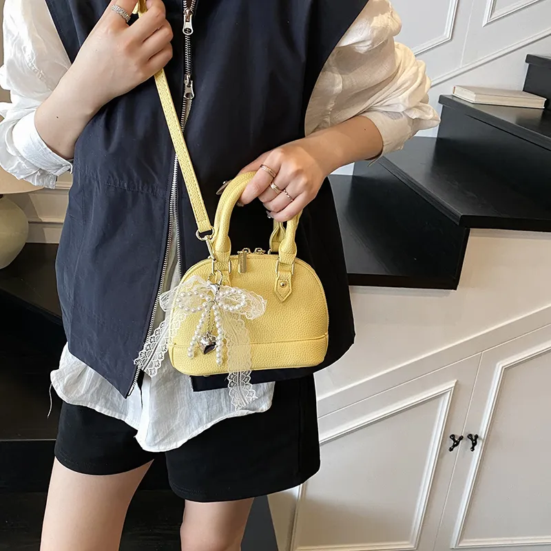 VERADONNA PU Handbag Women's White/Pink/Yellow/Red/Black-10