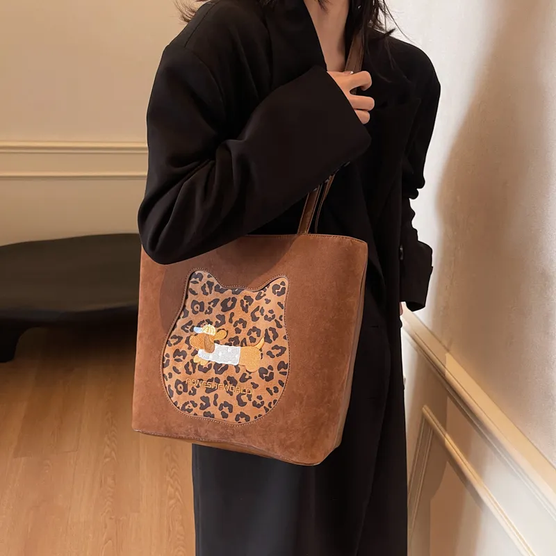 KARUISHA Leather Velvet Tote Bag Shopping Bag Shoulder Bags Regular Women's Multicolor-13