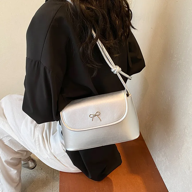 KARUISHA PU Shoulder Bag Women's White/Silver/Brown/Black/Pink-7