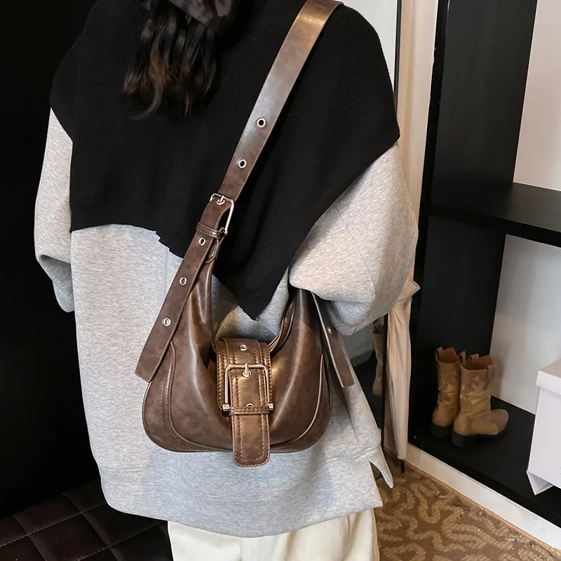 KARUISHA PU Shoulder Bag, Crossbody Bag Women's Brown/Coffee/Yellow Brown/Black-7