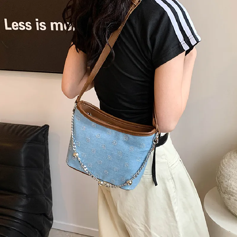 KARUISHA Denim Shoulder Bag Women's-1