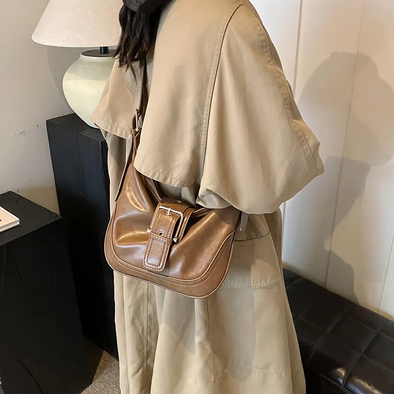 KARUISHA PU Shoulder Bag, Crossbody Bag Women's Brown/Coffee/Yellow Brown/Black-3
