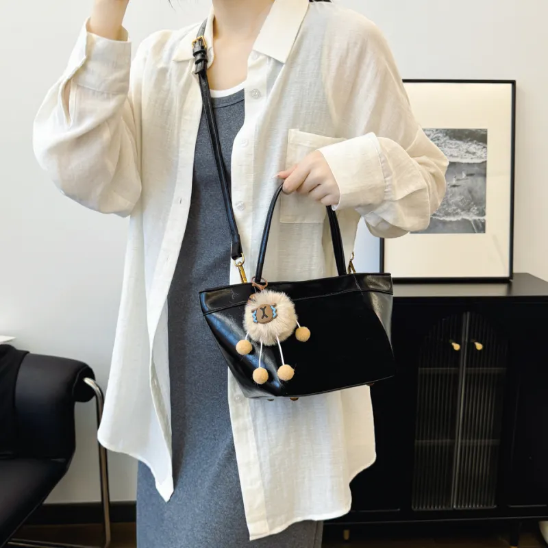 KARUISHA PU Bucket Bag Handbag Shoulder Bag Women's Black/Coffee/Burgundy/Brown-9